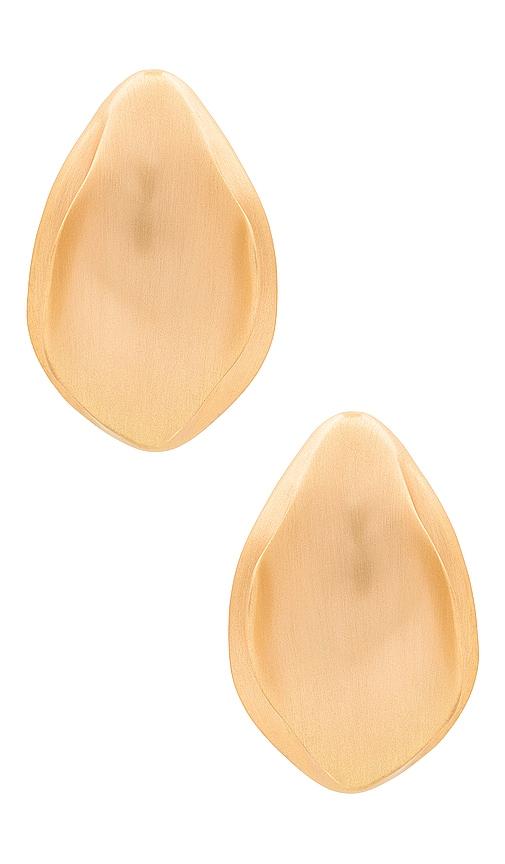 cult gaia erin earrings in metallic gold.