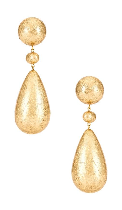 cult gaia eviana earring in metallic gold.