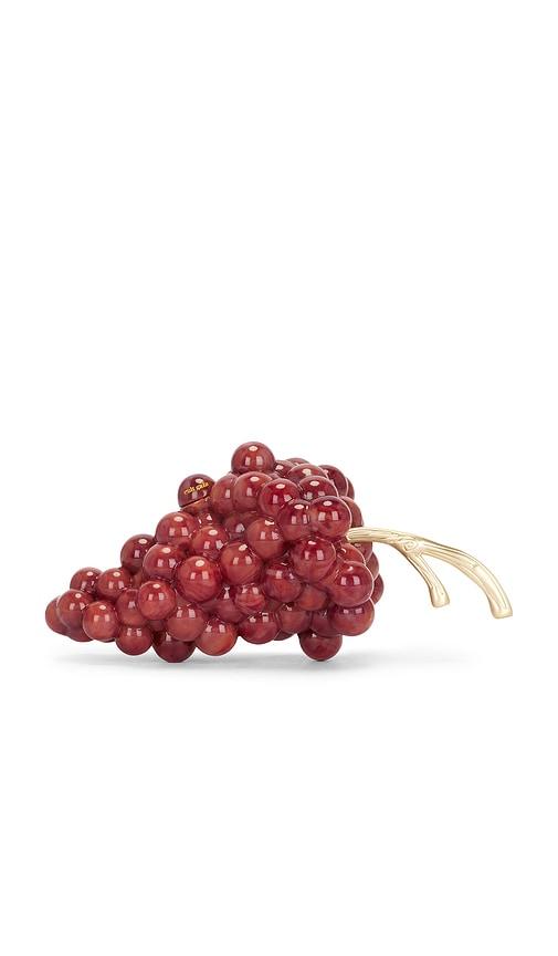 cult gaia grape clutch in red.