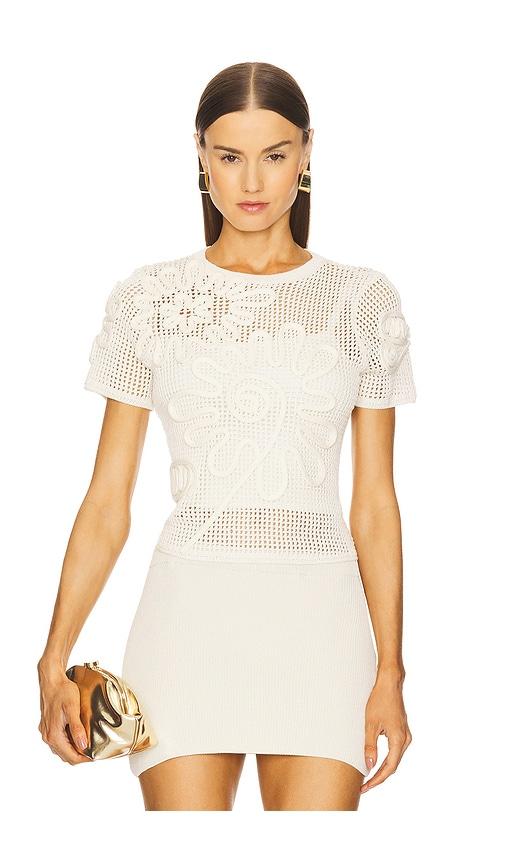 cult gaia ileana knit top in white. - size l (also in xs)