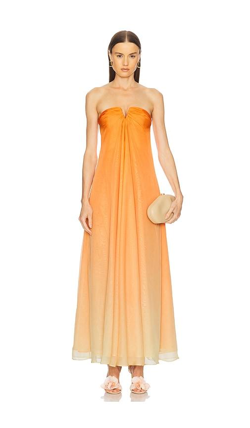 cult gaia janelle gown in tangerine. - size 0 (also in 2)