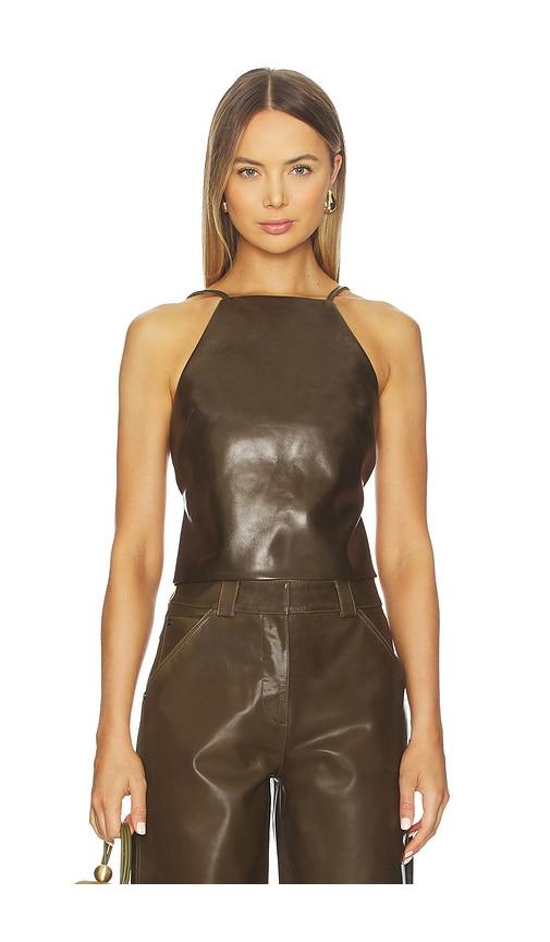 cult gaia juji top in olive. - size 6 (also in 8)