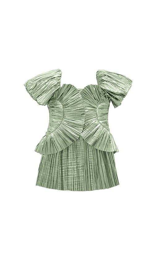 cult gaia kids charlique dress in sage. - size 2 (also in 4)
