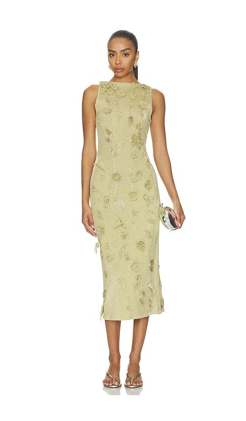 cult gaia kivu dress in green. - size l (also in xs, s, m, xl)