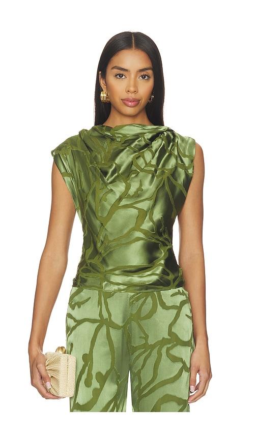 cult gaia monette top in green. - size 2 (also in 4, 6)