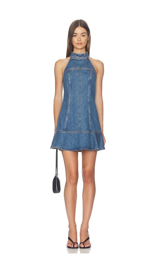 cult gaia neroli dress in blue. - size l (also in xs, s, m)