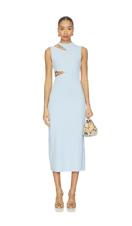 cult gaia niki dress in baby blue. - size xl (also in xs)