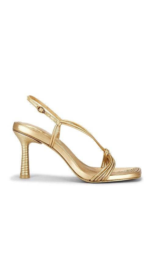 cult gaia remi sandal in metallic gold. - size 36.5 (also in 38.5, 39, 40, 40.5, 41)