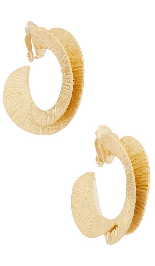 cult gaia ren large earring in metallic bronze.