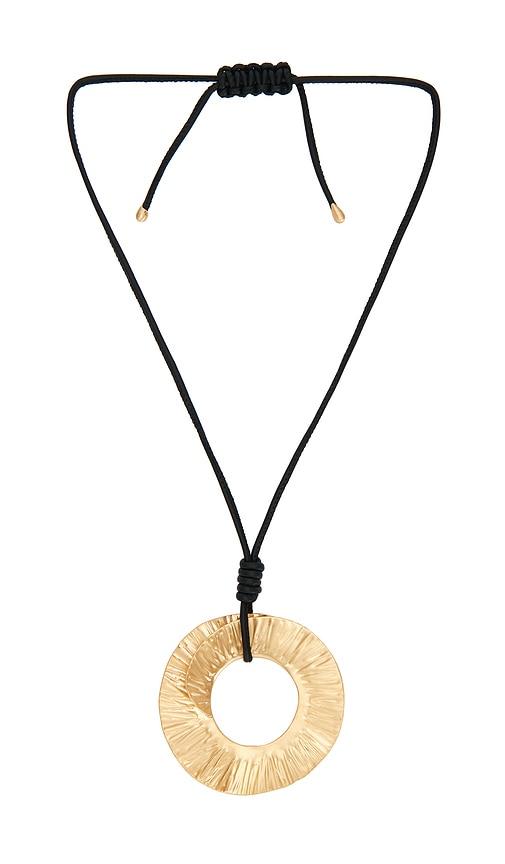 cult gaia ren necklace in metallic gold.
