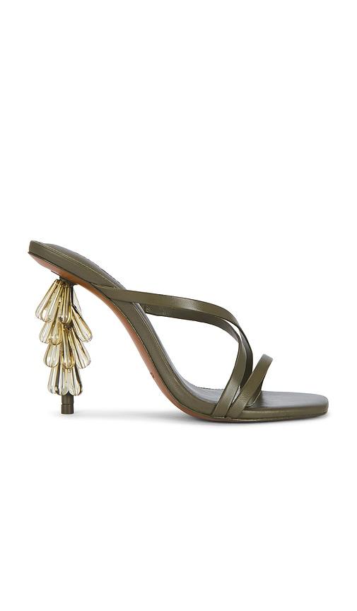 cult gaia sage sandal in green. - size 35 (also in 36, 35.5, 37, 37.5, 38, 38.5, 40)