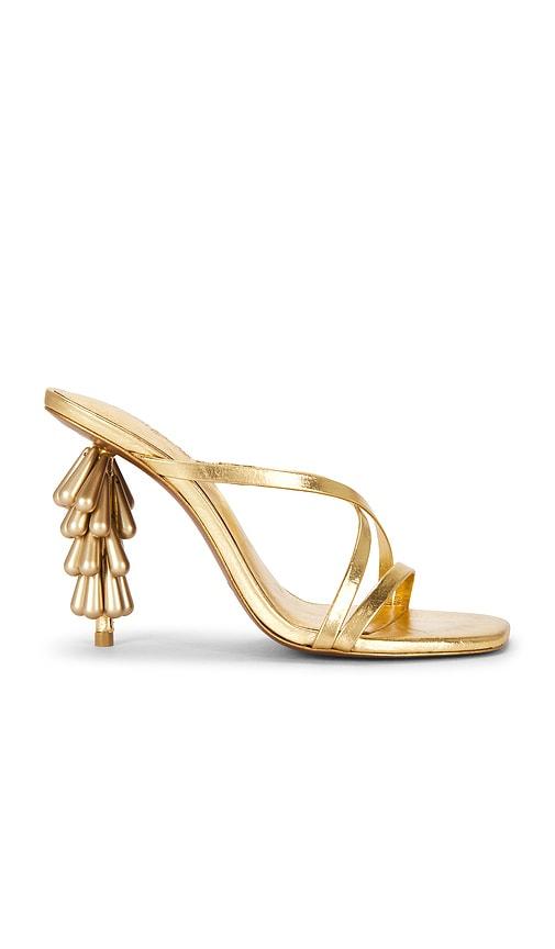 cult gaia sage sandal in metallic gold. - size 35 (also in 36.5, 38, 38.5, 39, 39.5, 40)