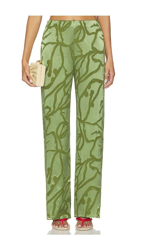 cult gaia sara pant in green. - size l (also in xxs, xs, s, m, xl)
