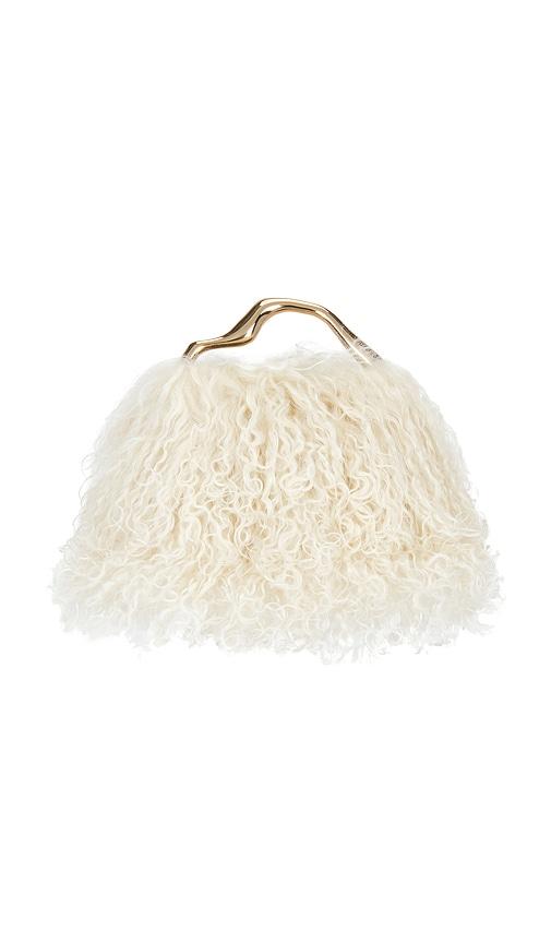 cult gaia solene mini top handle in cream.