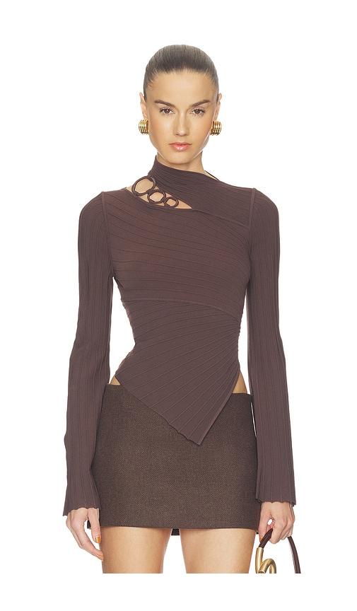 cult gaia tayla top in brown. - size l (also in xs, s, m)