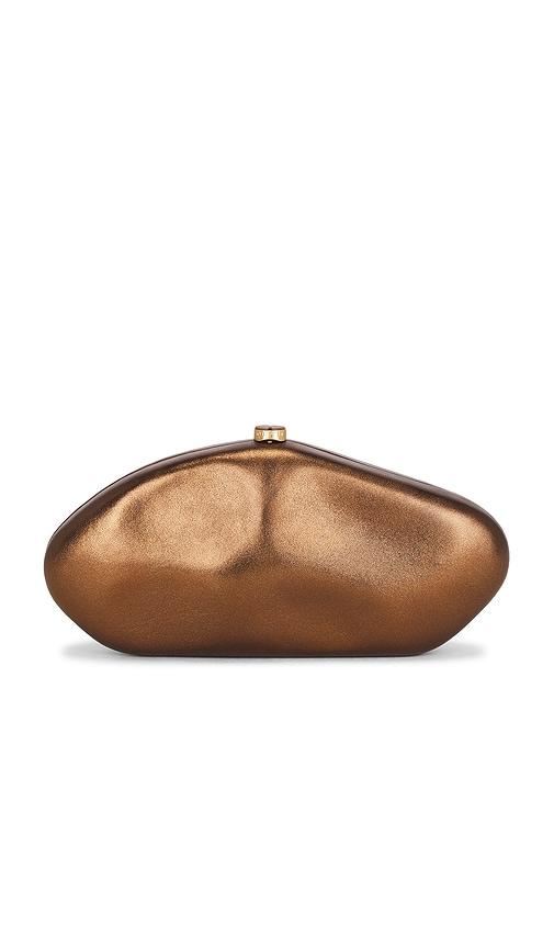 cult gaia the caldera clutch in metallic bronze.