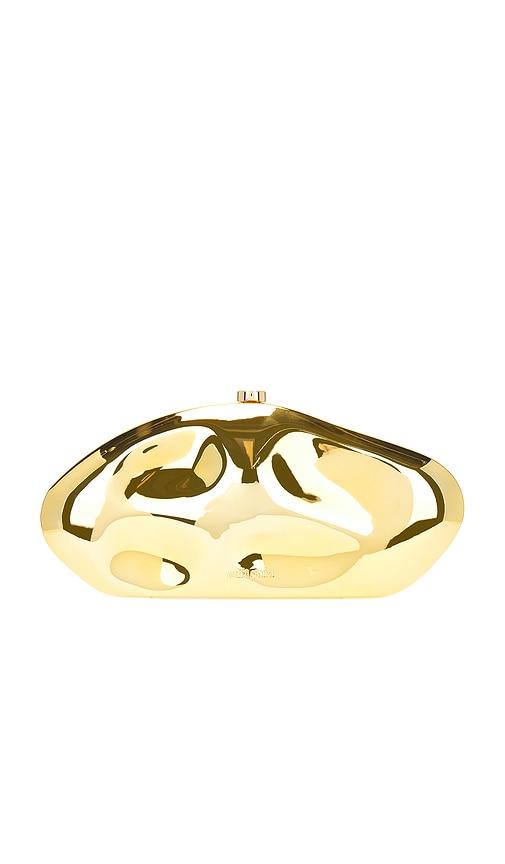 cult gaia the caldera clutch in metallic gold.