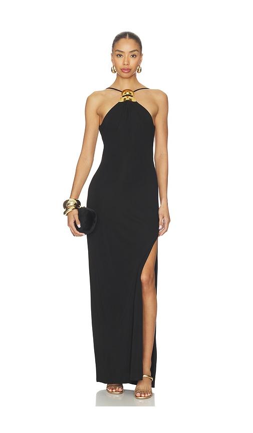 cult gaia vaela dress in black. - size l (also in xxs, xs, s, m)