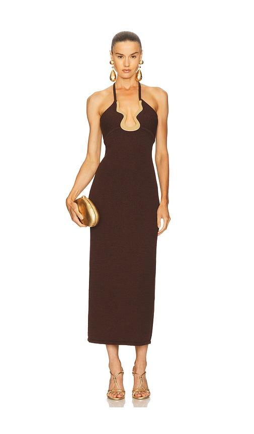 cult gaia valma dress in brown. - size m (also in s)