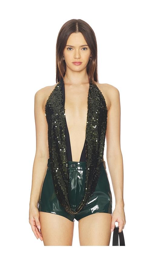 cultnaked cutting edge top in dark green. - size l (also in xxs, xs, s, m)