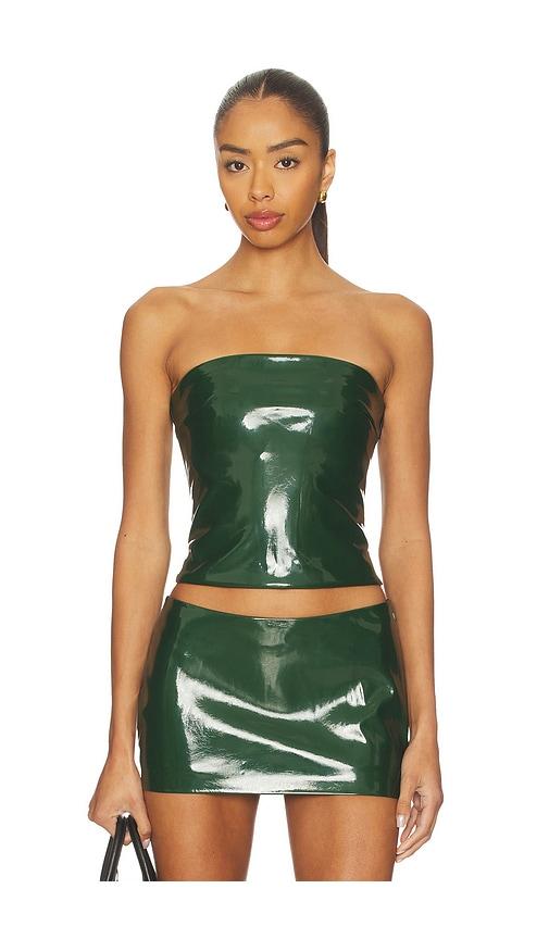 cultnaked killa strapless top in dark green. - size l (also in xs, s)