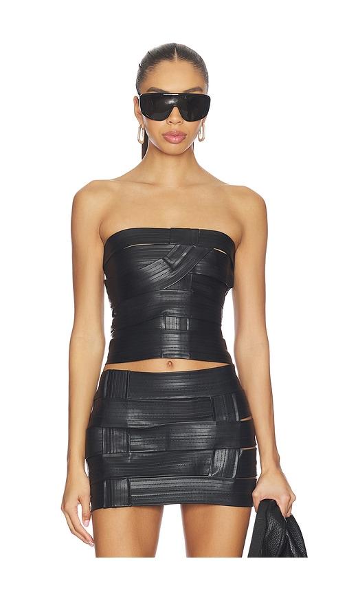 cultnaked viper top in black. - size l (also in m, s)