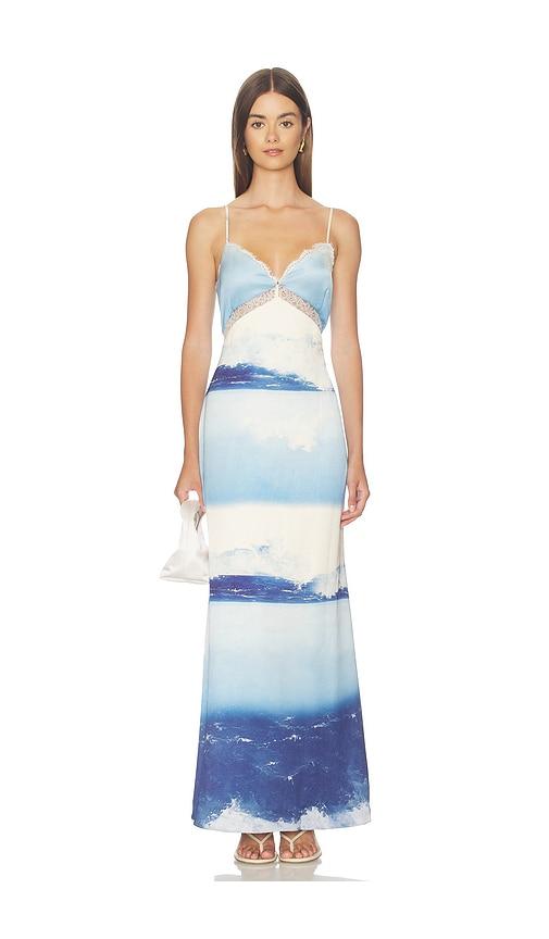 curaae by elliatt eska cami slip dress in blue. - size l (also in xs, s, m, xl)