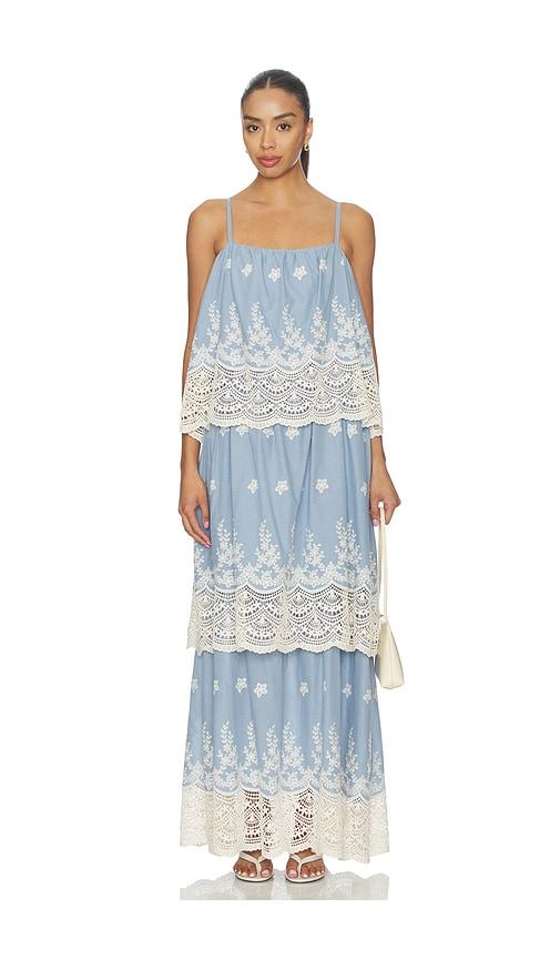 curaae by elliatt estella maxi dress in blue. - size l (also in m, s, xs)