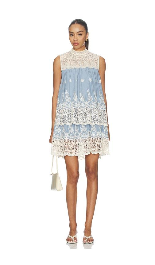 curaae by elliatt estella mini dress in blue. - size l (also in m, s, xs)