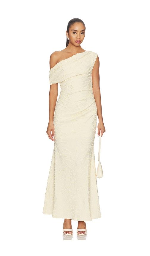 curaae by elliatt fay one shoulder maxi dress in white. - size l (also in xs, s, m)