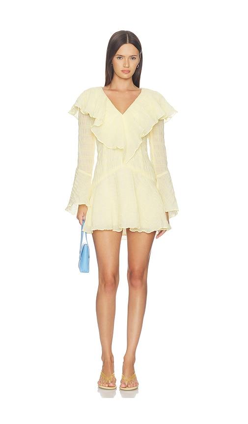 curaae by elliatt maribelle mini dress in lemon. - size l (also in xs, s, m, xl)