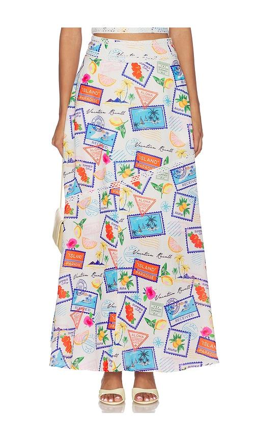 curaae by elliatt naelle maxi skirt in multi. - size l (also in m, s, xl, xs)