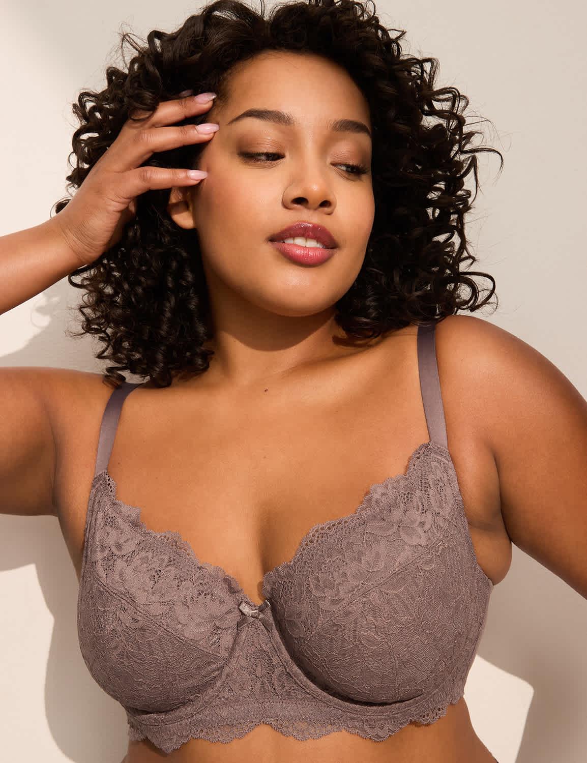 curve icon lace unlined balconette bra