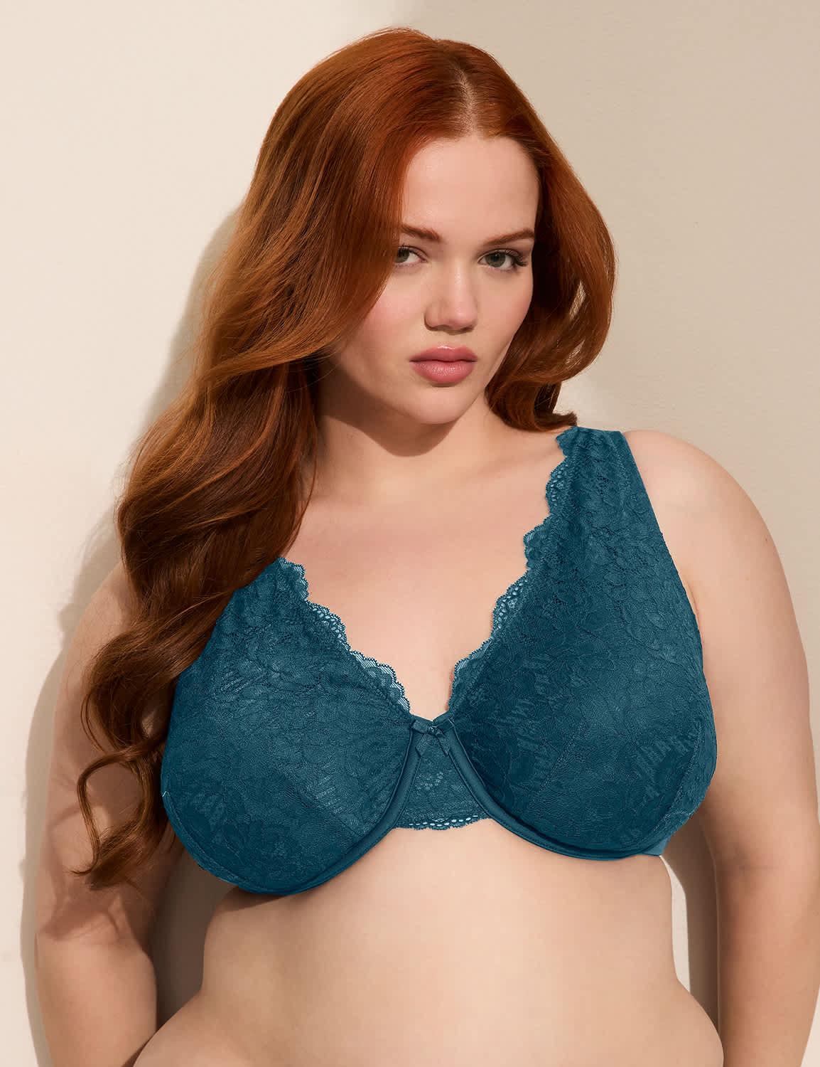 curve icon lace unlined full coverage bra