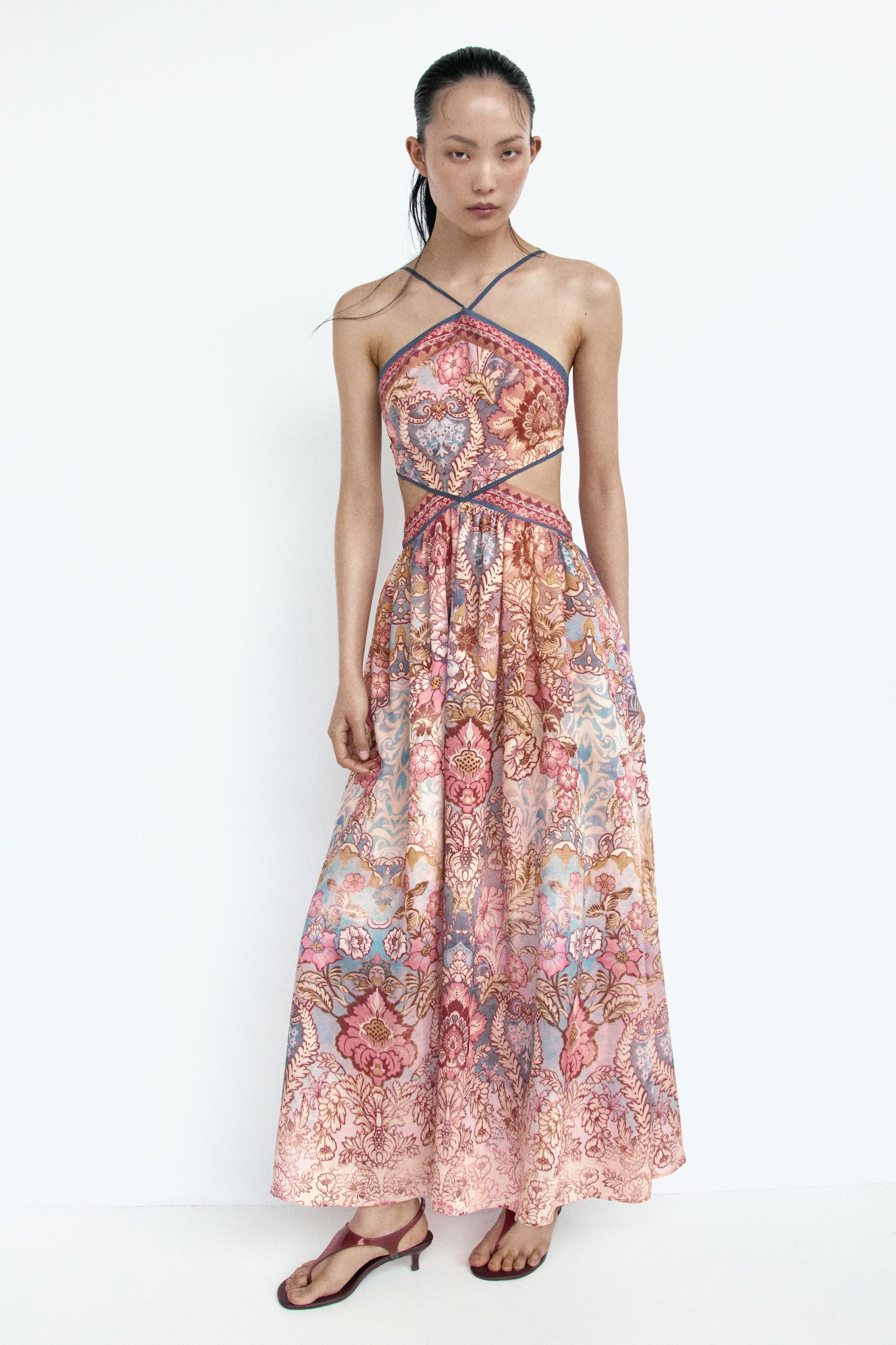 cutout halterneck dress