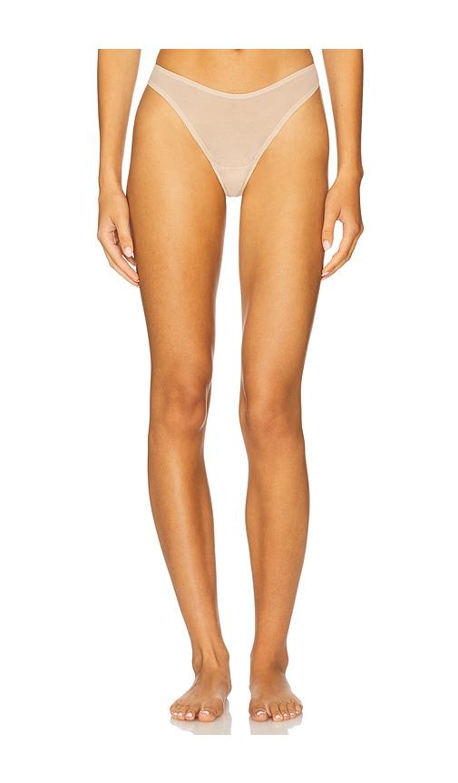 cuup mesh thong in nude. - size l (also in m, xl)