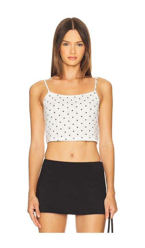 cuup pointelle tank in white,black. - size l (also in s, xl, xs)
