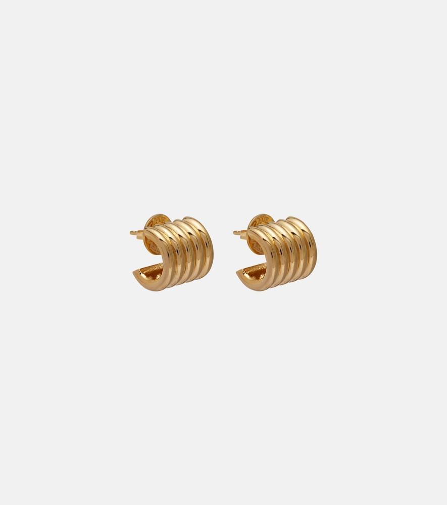 déhanche hollyhock gold-plated sterling silver earrings
