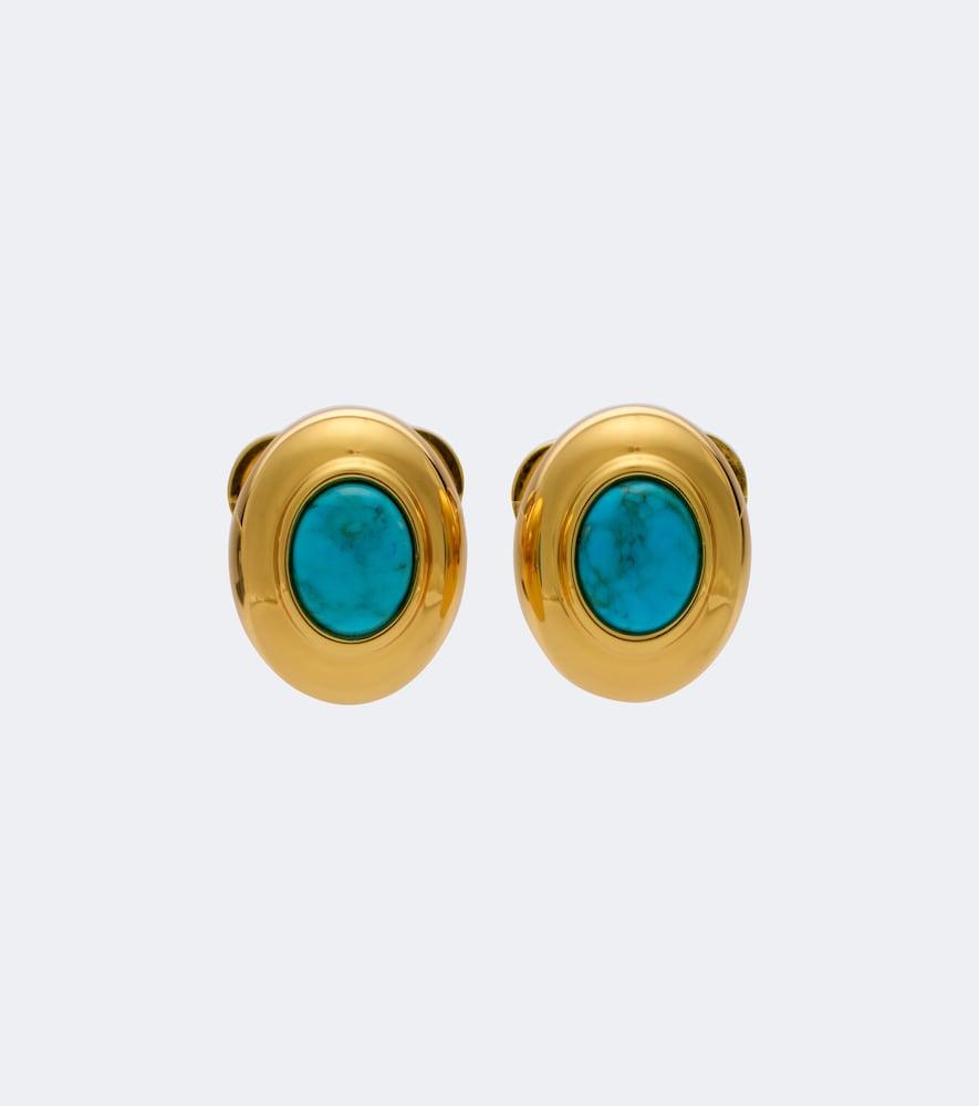 déhanche stone embellished stud earrings