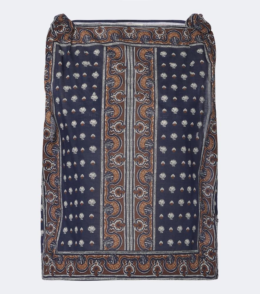 dôen amalia printed cotton voile top