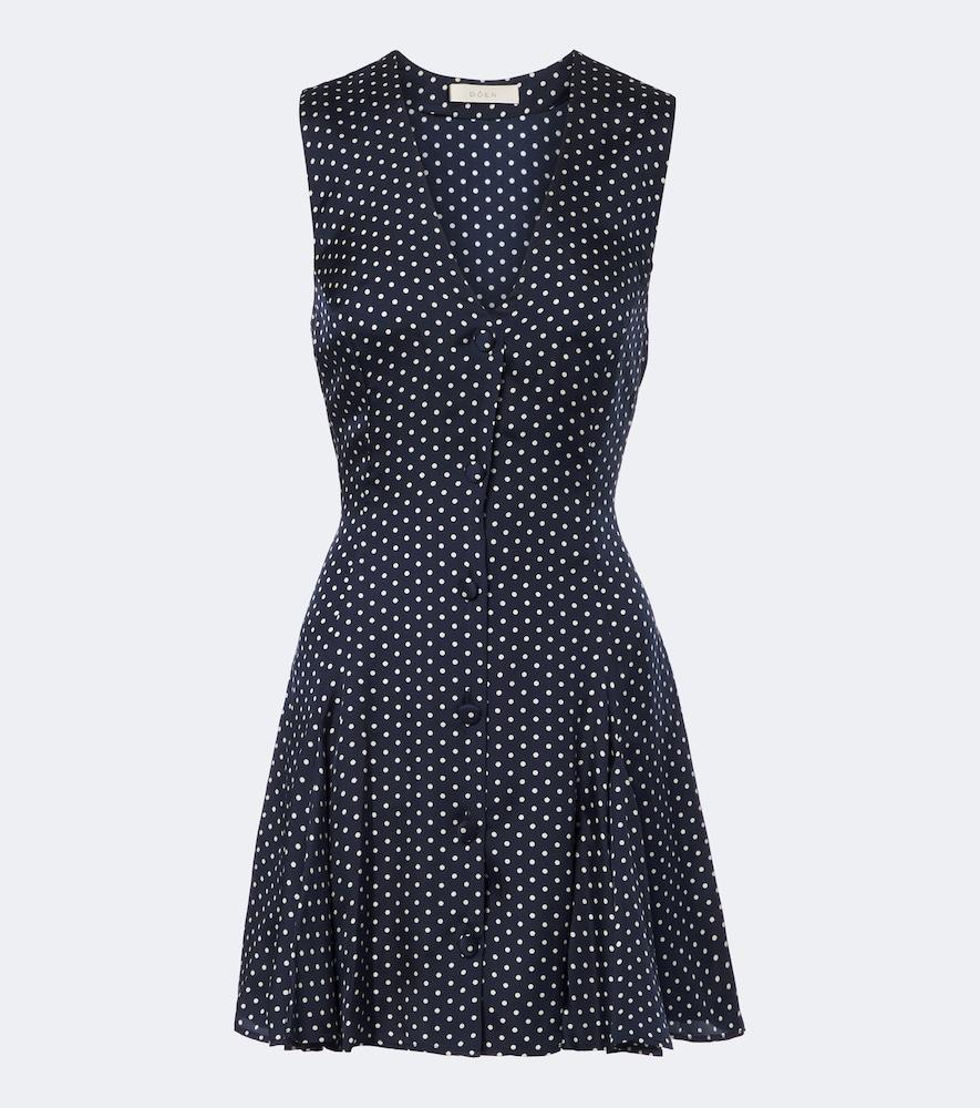 dôen aubrey polka dot silk-blend minidress