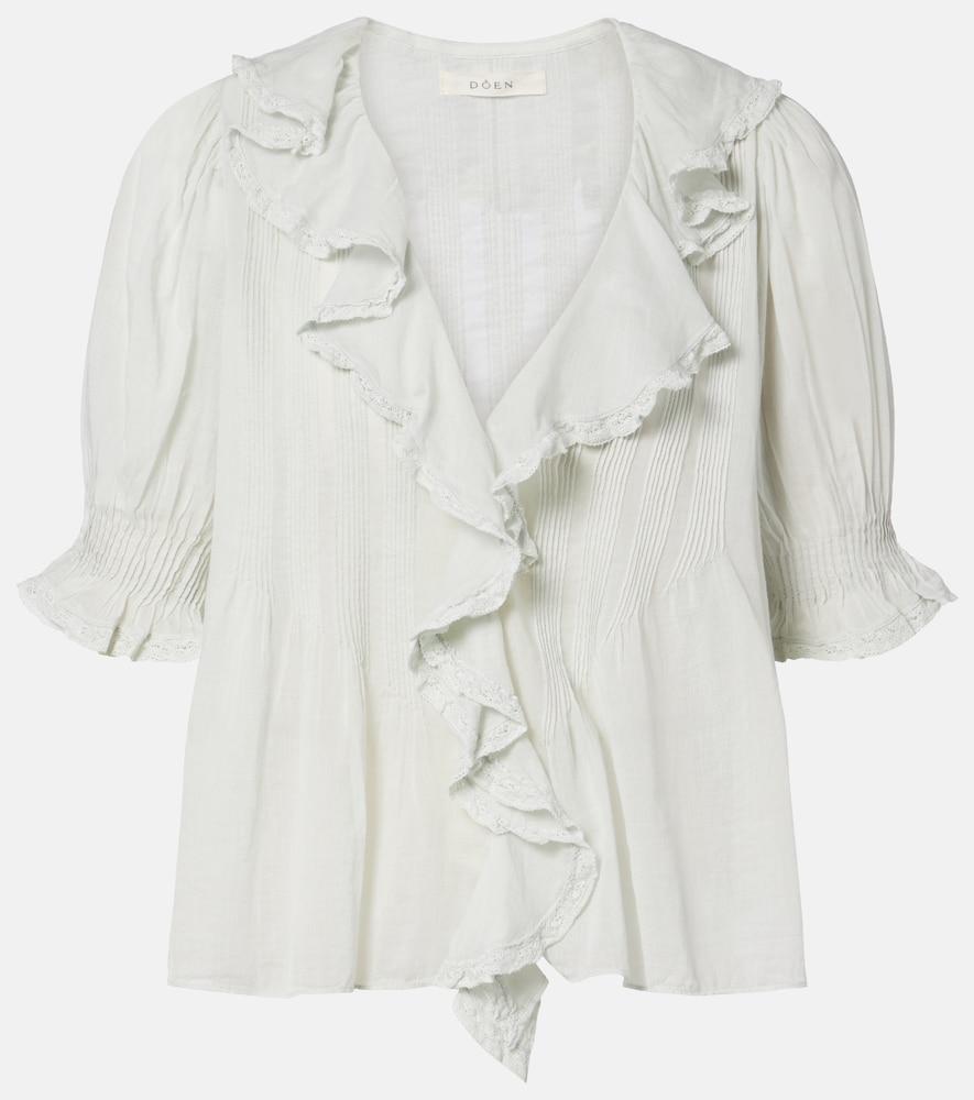 dôen embroidered cotton shirt