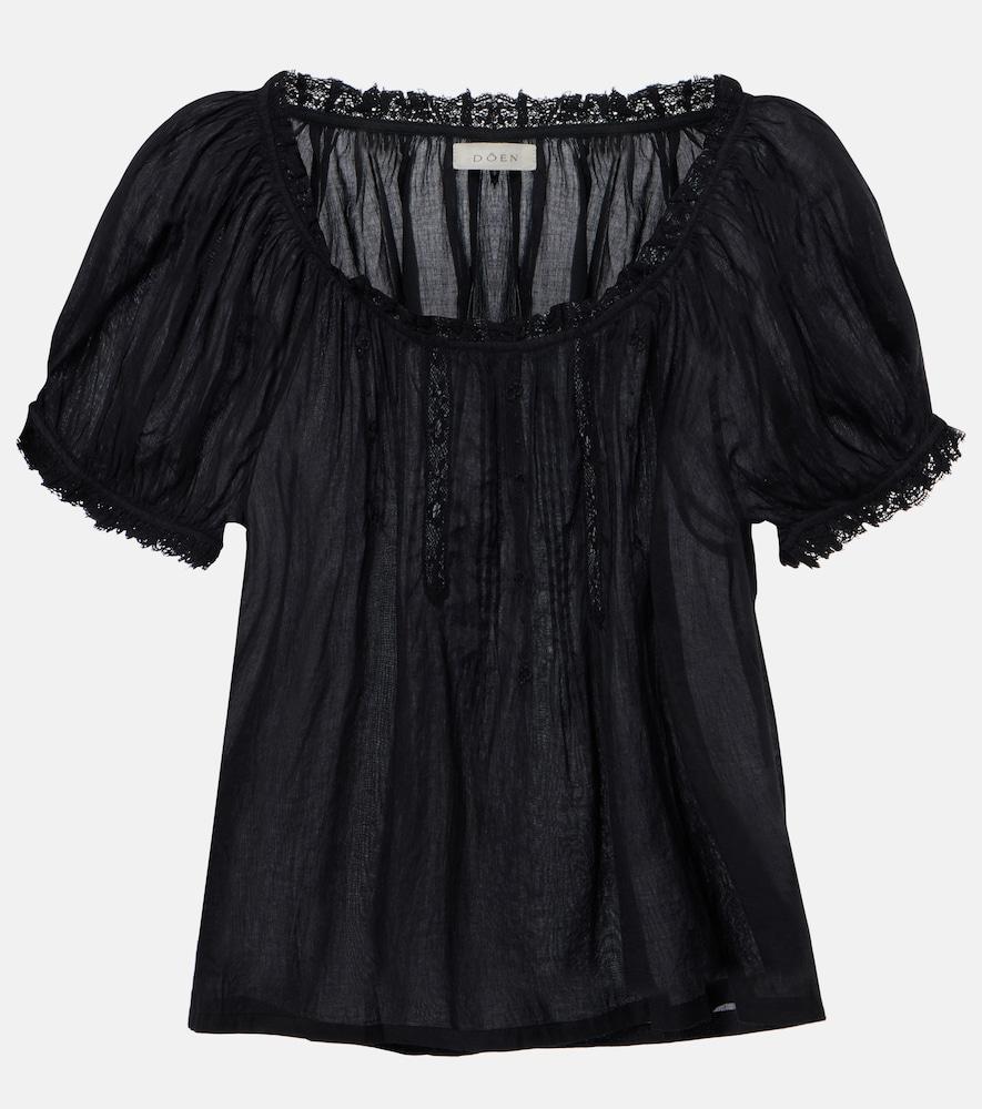 dôen frederica cotton voile top