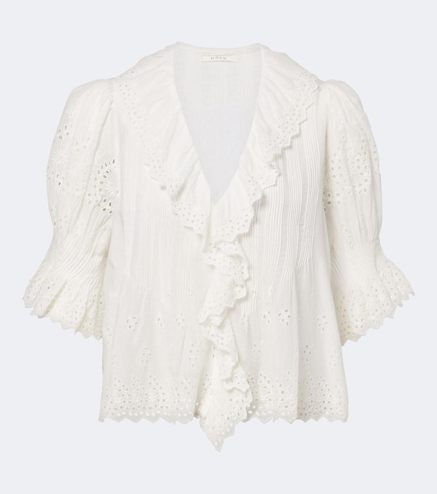 dôen henri broderie anglaise cotton top