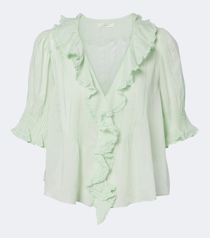 dôen henri ruffled cotton top