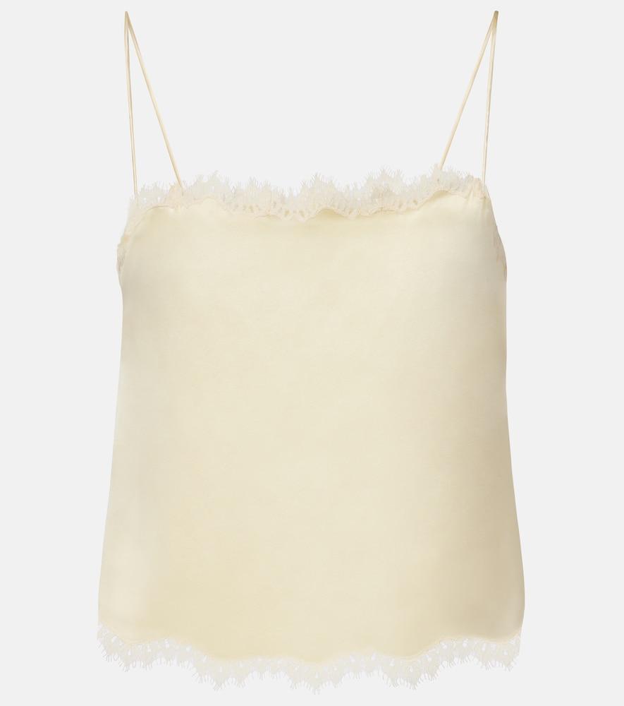 dôen loure lace-trimmed silk camisole