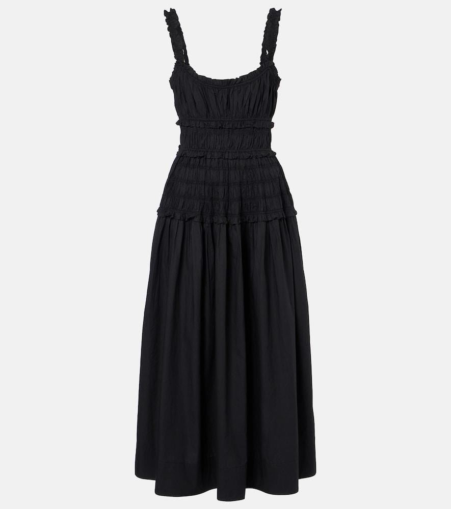 dôen marianne cotton poplin midi dress