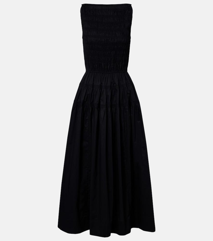 dôen melie cotton poplin midi dress