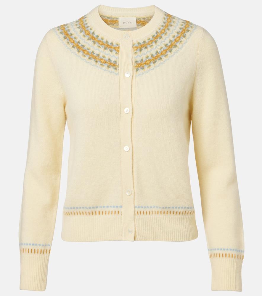 dôen olympe fair isle wool-blend cardigan