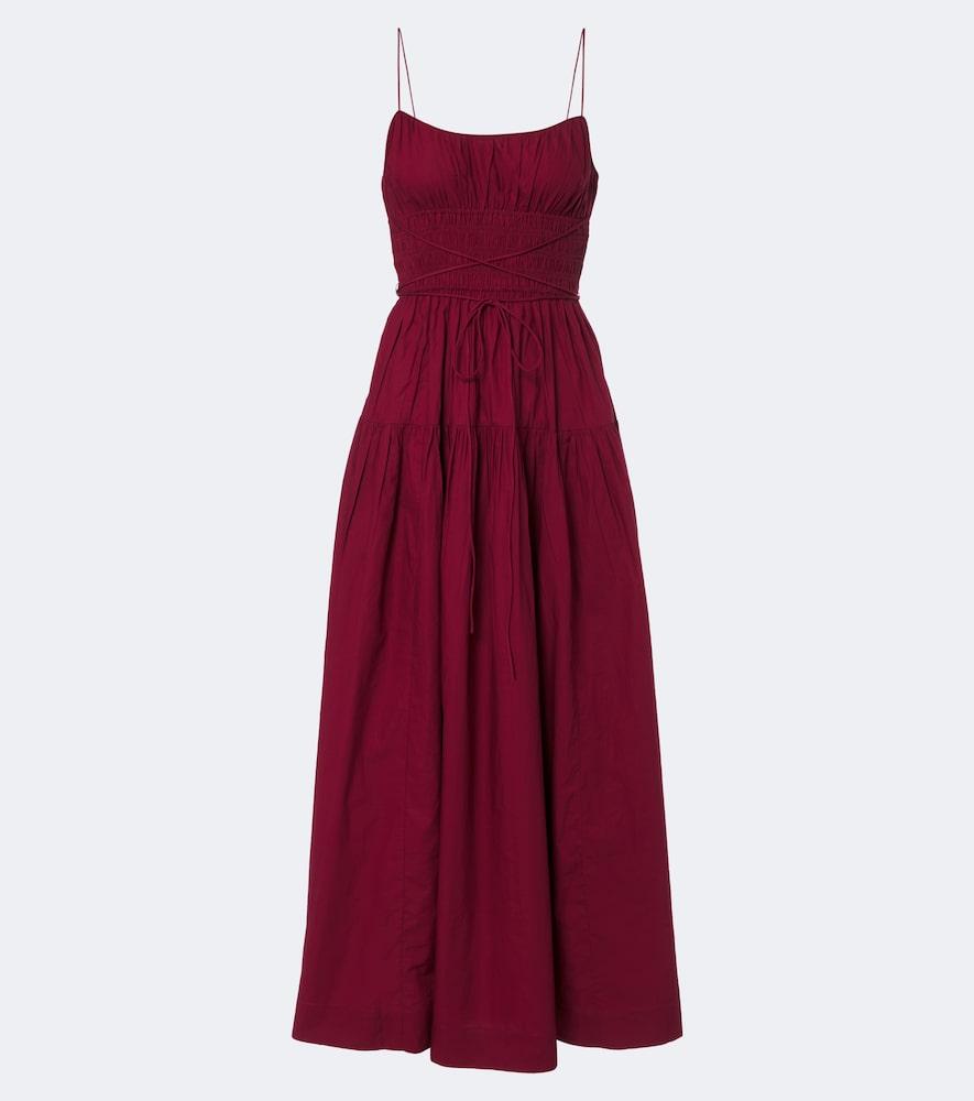 dôen safia cotton poplin maxi dress
